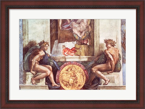 Framed Sistine Chapel Ceiling: Ignudi Print