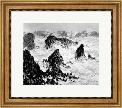 Framed Rocks of Belle-Ile, 1886 Print