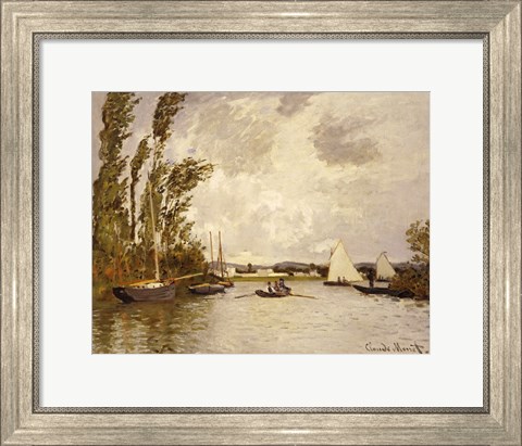 Framed Little Branch of the Seine at Argenteuil Print