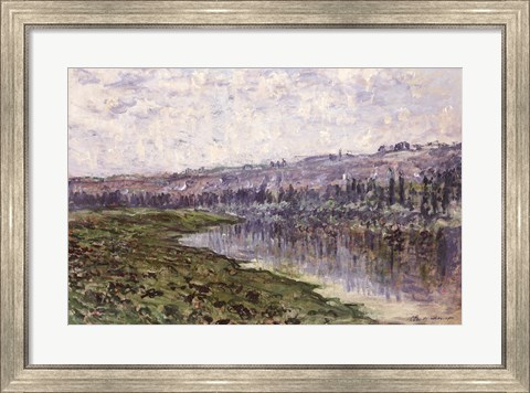 Framed Seine and the Hills of Chantemsle, 1880 Print