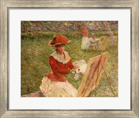 Framed Blanche Hoschede Painting, 1892 Print