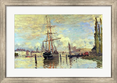 Framed Seine at Rouen, 1872 Print