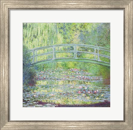 Framed Waterlily Pond with the Japanese Bridge, 1899 Print