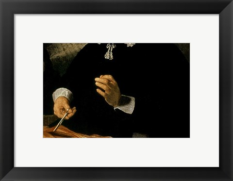 Framed Anatomy Lesson of Dr. Nicolaes Tulp, 1632 (hands detail) Print