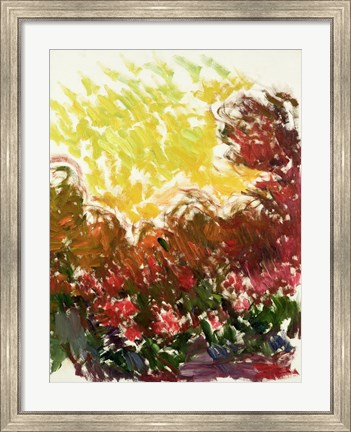 Framed Garden at Giverny - abstract Print