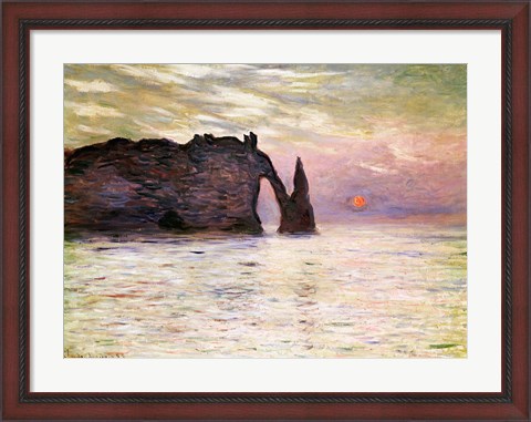 Framed Falaise d&#39;Etretat, 1883 Print