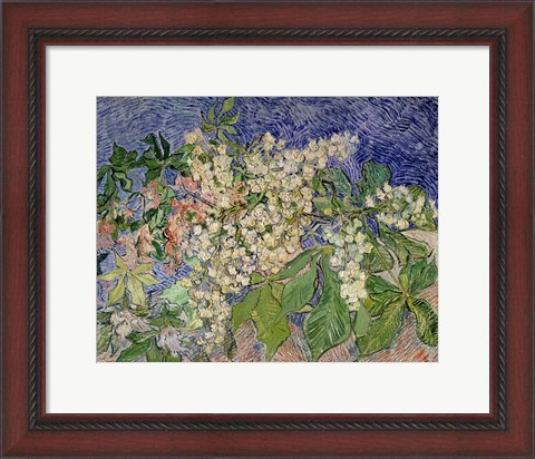 Framed Blossoming Chestnut Branches, 1890 Print