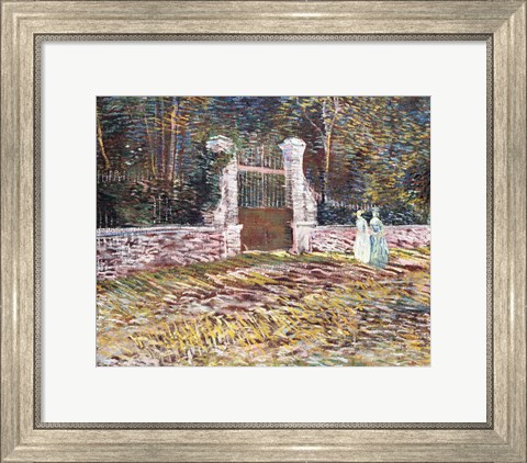 Framed Entrance to the Voyer-d&#39;Argenson Park at Asnieres Print