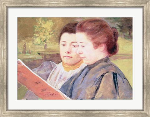 Framed Women Reading Print