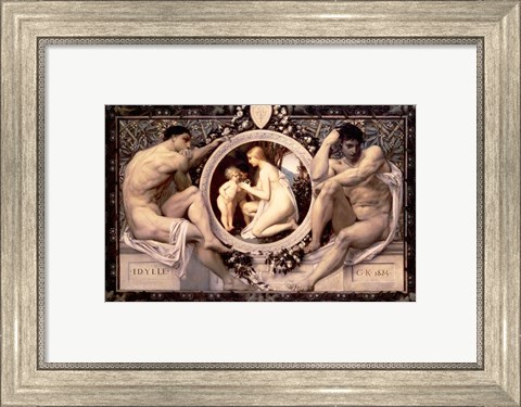 Framed Idylle, 1884 Print