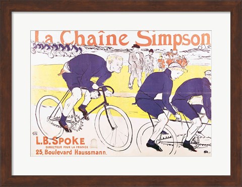 Framed Simpson Chain, 1896 Print