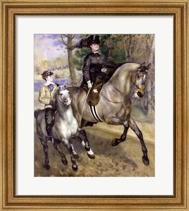 Framed Horsewoman in the Bois de Boulogne, 1873 Print