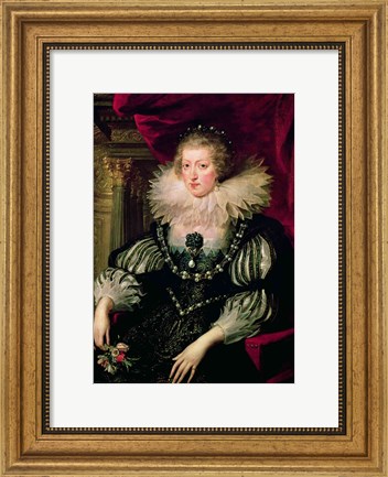 Framed Portrait of Anne of Austria - detail Print