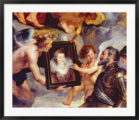 Framed Medici Cycle: Henri IV  Receiving the Portrait of Marie de Medici Print