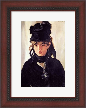 Framed Berthe Morisot with a Bouquet of Violets, 1872 Print