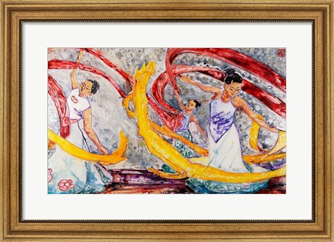 Framed Ribbon Dancers Print