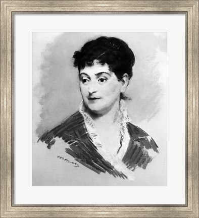 Framed Portrait of Madame Emile Zola, 1874 Print