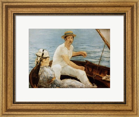 Framed Boating, 1874 Print