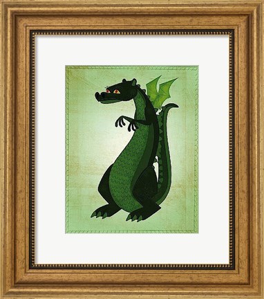 Framed Green Dragon Print