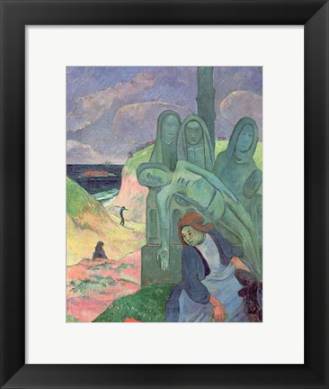 Framed Green Christ Print