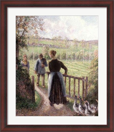 Framed Woman with the Geese, 1895 Print