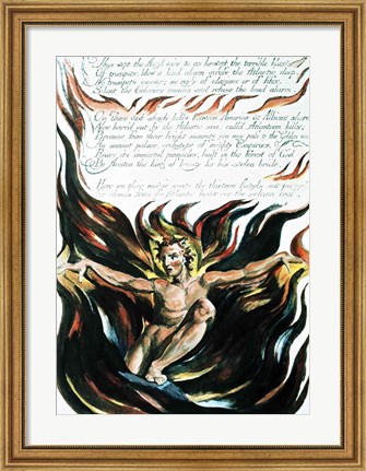 Framed America a Prophecy; &#39;Thus wept the Angel voice&#39;, the emergence of Orc Print