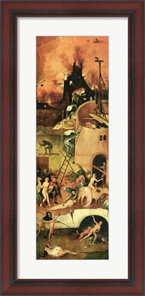 Framed Haywain: right wing of the triptych depicting Hell, c.1500 Print