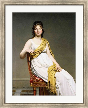 Framed Portrait of Madame Raymond de Verninac Print