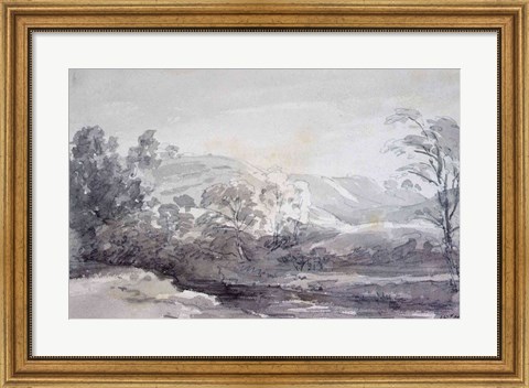 Framed View in Derbyshire Print