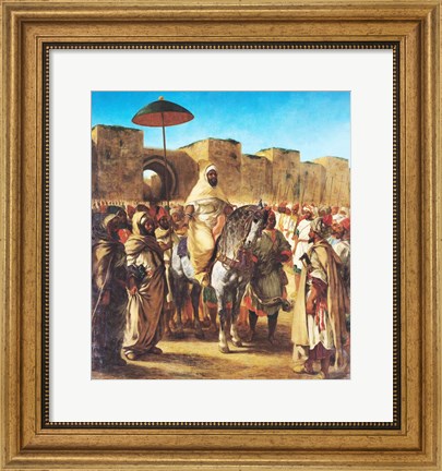 Framed Muley Abd-ar-Rhaman  The Sultan of Morocco Print