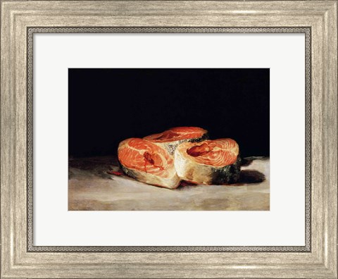 Framed Still Life with Slices of Salmon Print