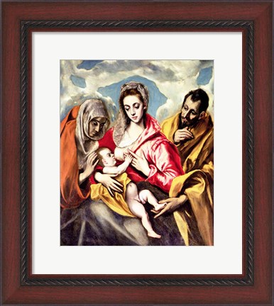 Framed Virgin and Child with SS. Anne and Joseph Print