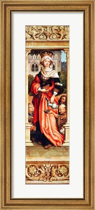 Framed St. Elizabeth of Hungary Print