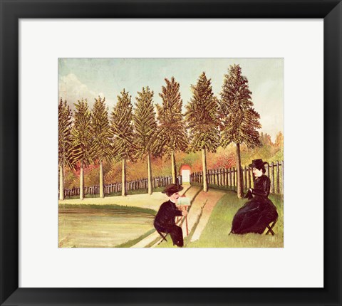 Framed Artist Painting his Wife Print