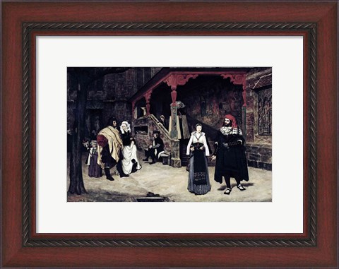 Framed Meeting of Faust and Marguerite, 1860 Print