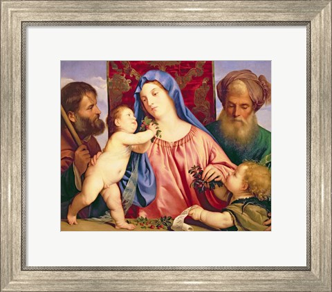 Framed Madonna of the Cherries with Joseph Print