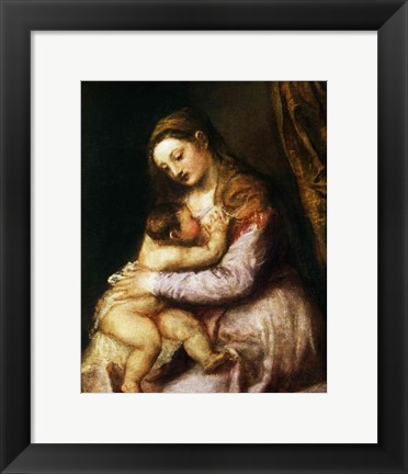 Framed Virgin and Child Print