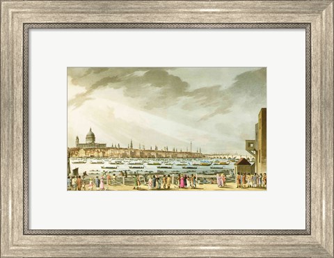 Framed Lord Nelson&#39;s funeral procession Print