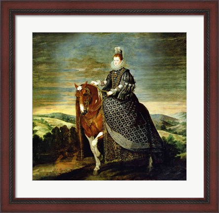 Framed Portrait of Queen Margaret of Austria Print