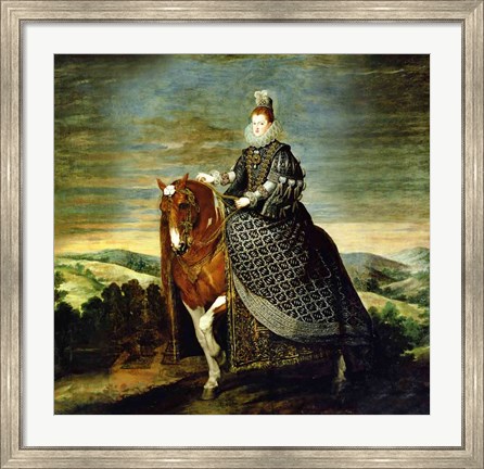 Framed Portrait of Queen Margaret of Austria Print