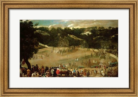 Framed Philip IV Hunting Wild Boar Print