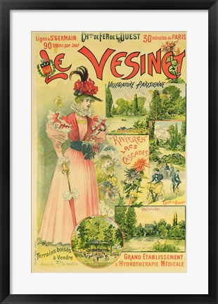 Framed Poster for the Chemins de Fer de l&#39;Ouest to Le Vesinet Print