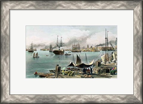 Framed Port of New Orleans Print