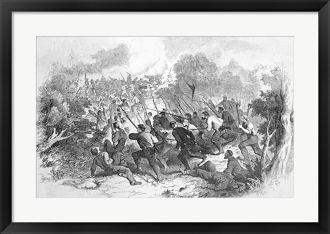 Framed Battle at Bull Run Print