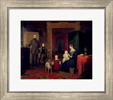 Framed Portrait of the Van Cortland Family, c.1830 Print