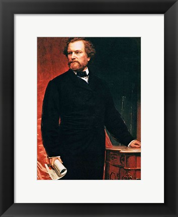 Framed Portrait of Samuel Colt, inventor of the revolver Print