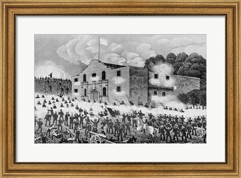 Framed Siege of the Alamo Print