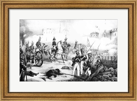 Framed Attack on the City of Mexico Print