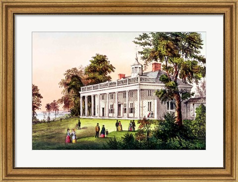 Framed Home of George Washington Print