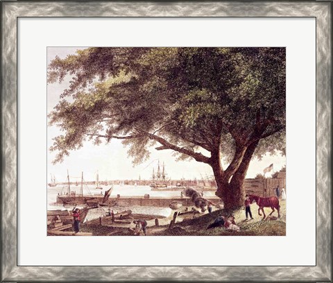 Framed City and Port of Philadelphia Print